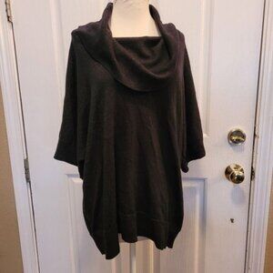 Michael Kors Cowl Neck Top Black Silver Glitter Plus Size Two 2X Black Party